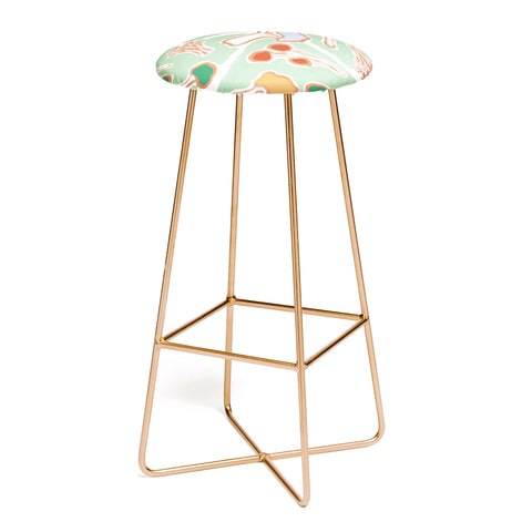 MSRYSTUDIO Mushroom Party Green Bar Stool