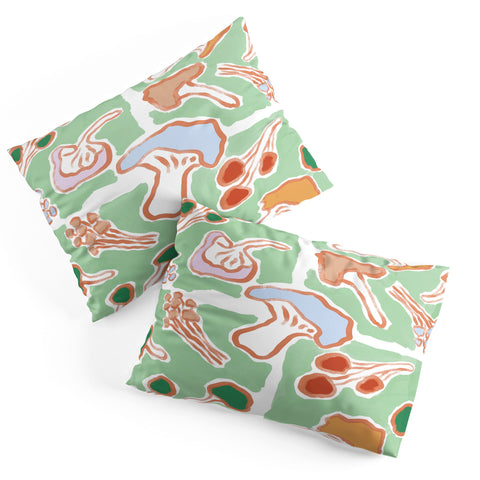 MSRYSTUDIO Mushroom Party Green Pillow Shams