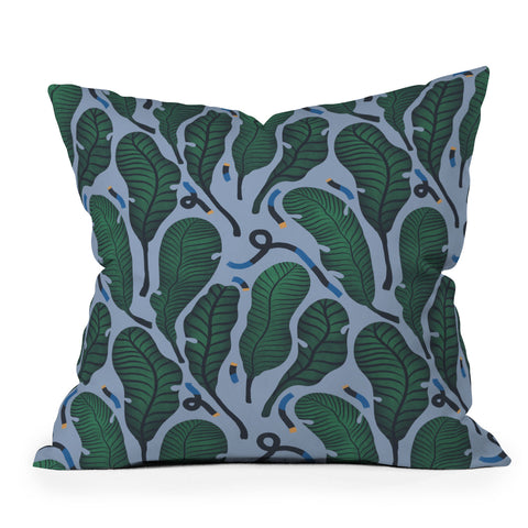 MSRYSTUDIO Retro Jungle Out Outdoor Throw Pillow