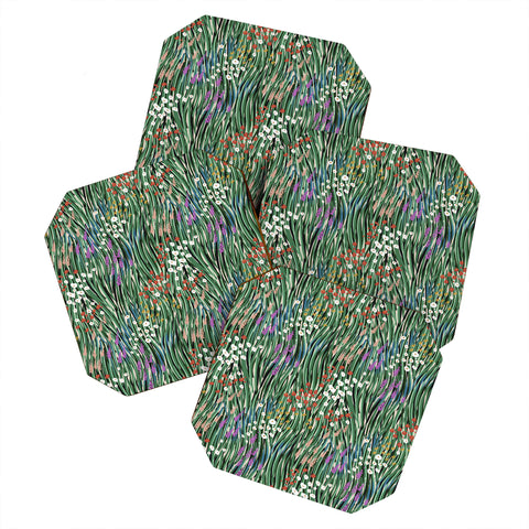 MSRYSTUDIO Windy Day In Garden Coaster Set