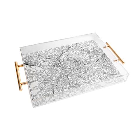 multipliCITY Atlanta White Map Acrylic Tray