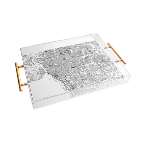 multipliCITY Buffalo White Map Acrylic Tray