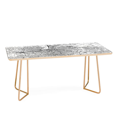 multipliCITY Kansas City White Map Coffee Table