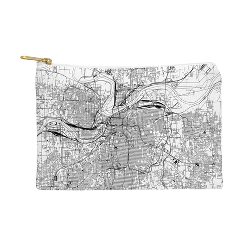 multipliCITY Kansas City White Map Pouch