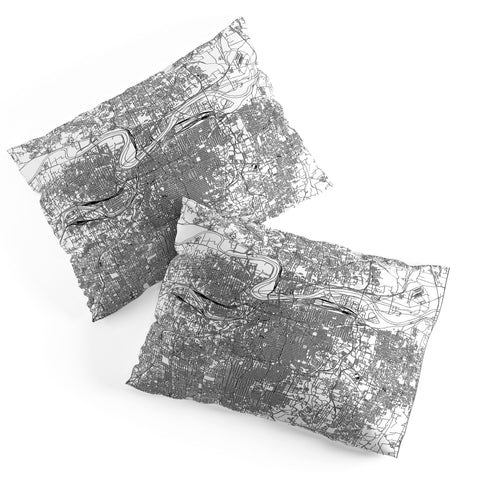 multipliCITY Kansas City White Map Pillow Shams