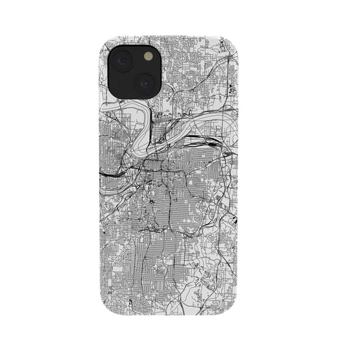 multipliCITY Kansas City White Map Phone Case