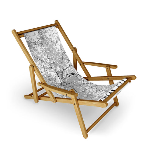 multipliCITY Kansas City White Map Sling Chair