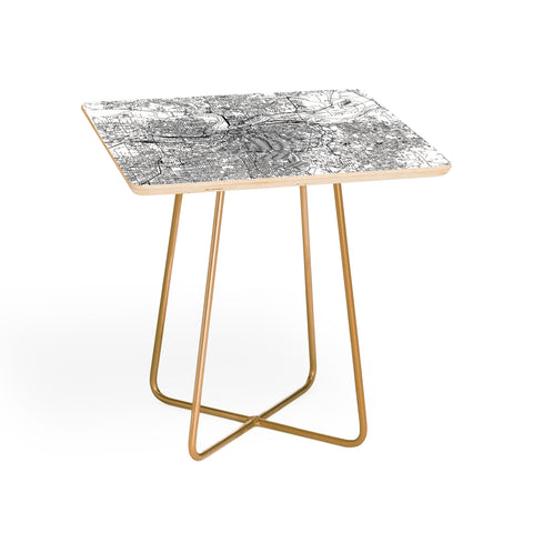 multipliCITY Kansas City White Map Side Table