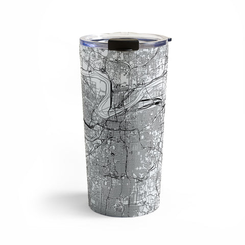 multipliCITY Kansas City White Map Travel Mug