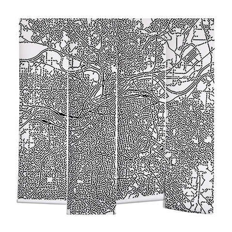 multipliCITY Kansas City White Map Wall Mural