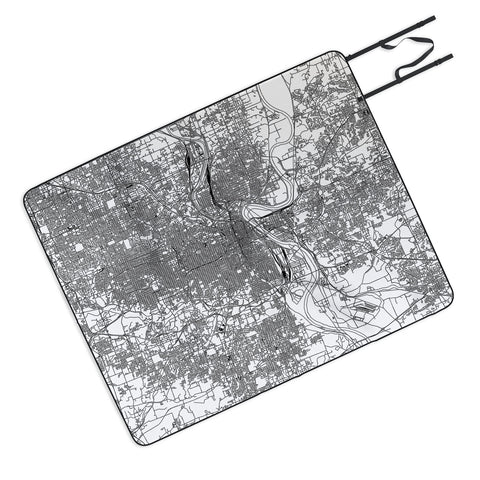 multipliCITY Kansas City White Map Picnic Blanket