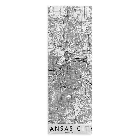 multipliCITY Kansas City White Map Yoga Towel