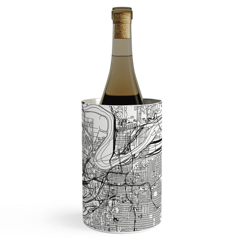 multipliCITY Kansas City White Map Wine Chiller