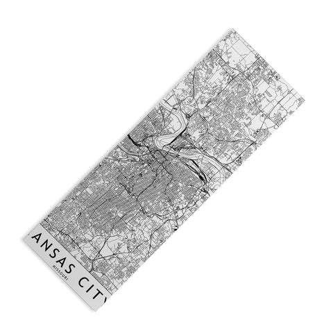 multipliCITY Kansas City White Map Yoga Mat