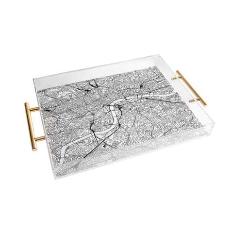multipliCITY London White Map Acrylic Tray