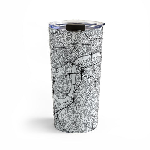 multipliCITY London White Map Travel Mug
