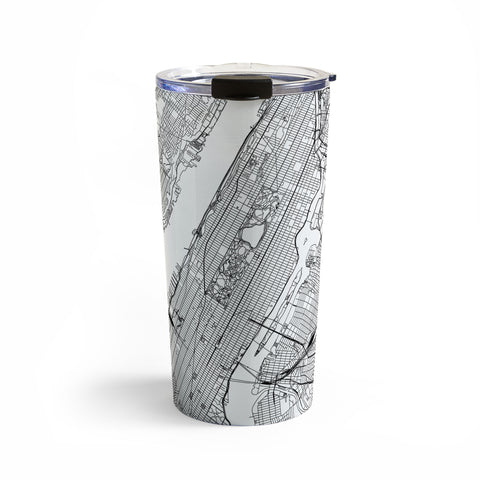 multipliCITY New York City White Map Travel Mug