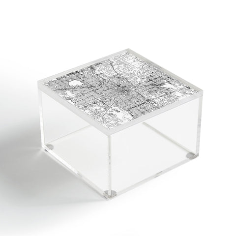multipliCITY Oklahoma City White Map Acrylic Box