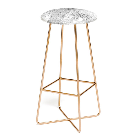 multipliCITY Oklahoma City White Map Bar Stool