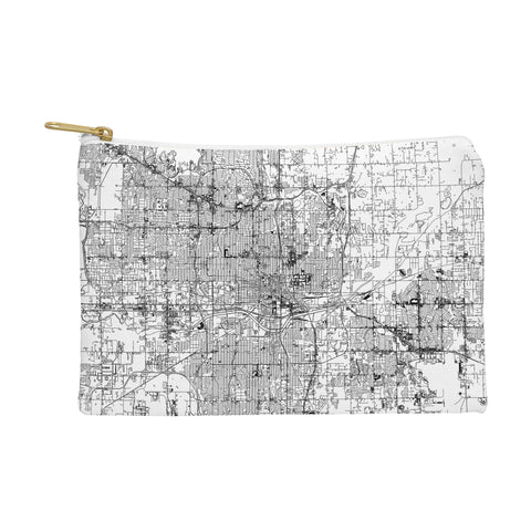 multipliCITY Oklahoma City White Map Pouch