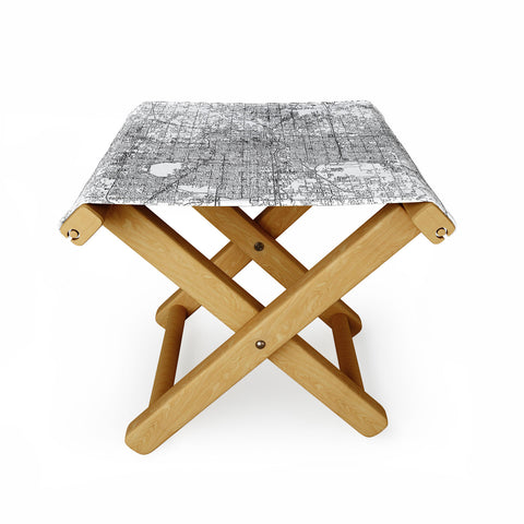 multipliCITY Oklahoma City White Map Folding Stool