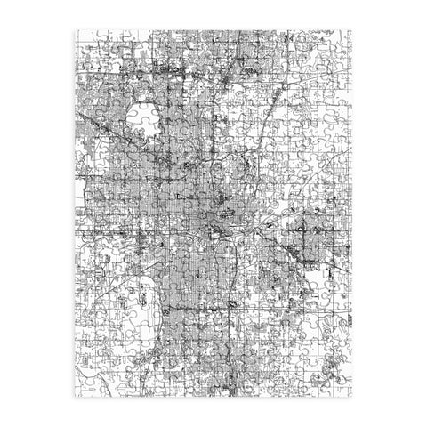 multipliCITY Oklahoma City White Map Puzzle