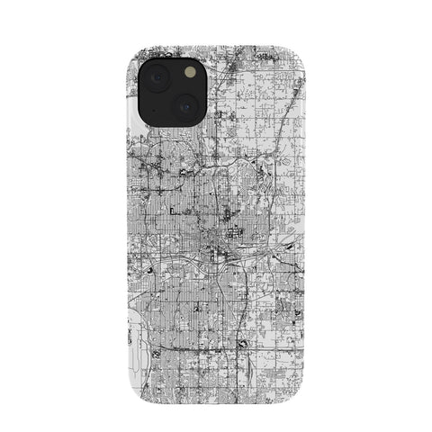 multipliCITY Oklahoma City White Map Phone Case
