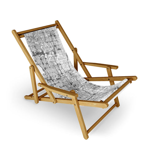 multipliCITY Oklahoma City White Map Sling Chair