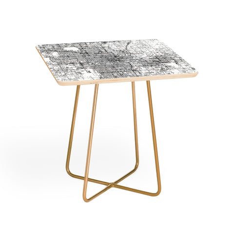 multipliCITY Oklahoma City White Map Side Table