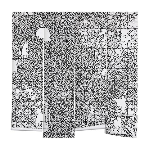 multipliCITY Oklahoma City White Map Wall Mural