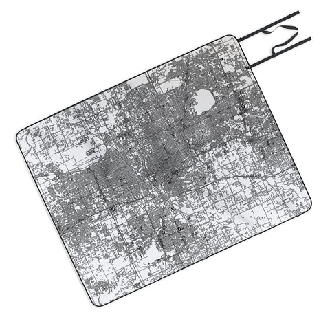 multipliCITY Oklahoma City White Map Picnic Blanket