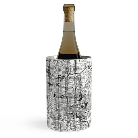 multipliCITY Oklahoma City White Map Wine Chiller