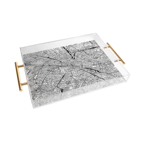 multipliCITY Paris White Map Acrylic Tray
