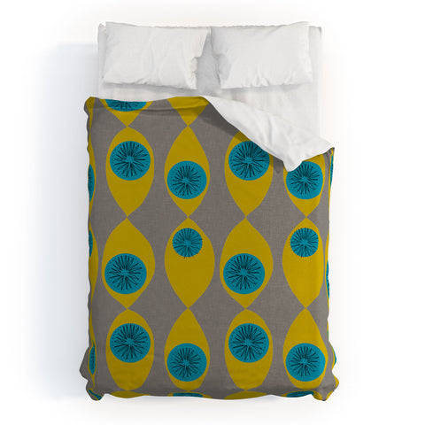 Mummysam Blue And Yellow Flower Duvet Cover