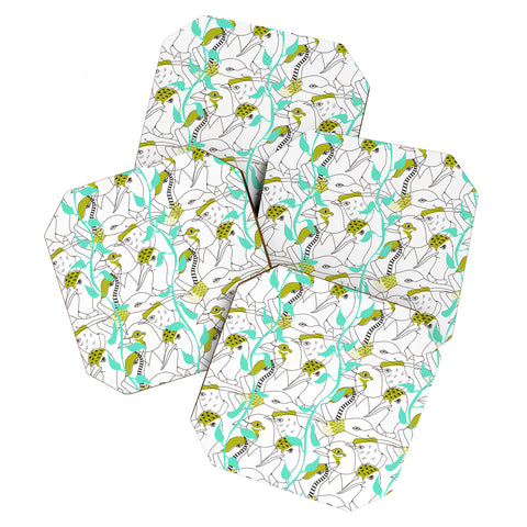 Mummysam Flock Of Birds Coaster Set