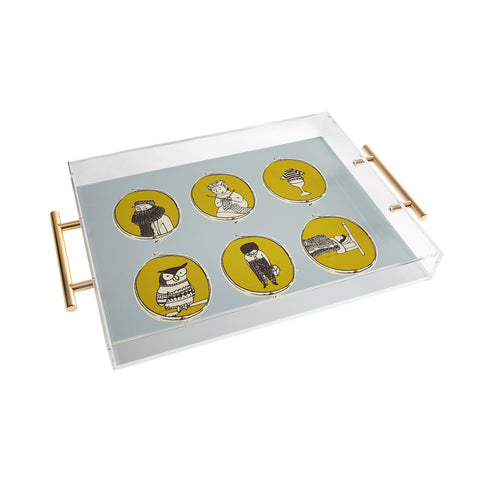 Mummysam Knitting In Blue Acrylic Tray