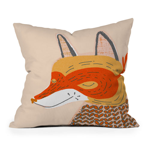 Mummysam Mr Fox Outdoor Throw Pillow