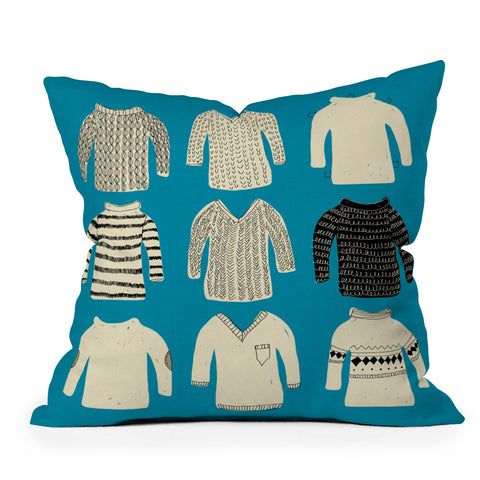 Mummysam Sweaters Outdoor Throw Pillow