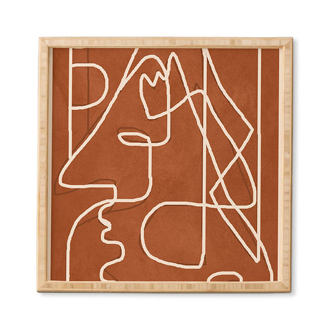Nadja Abstract Face Sketch 4 Framed Wall Art