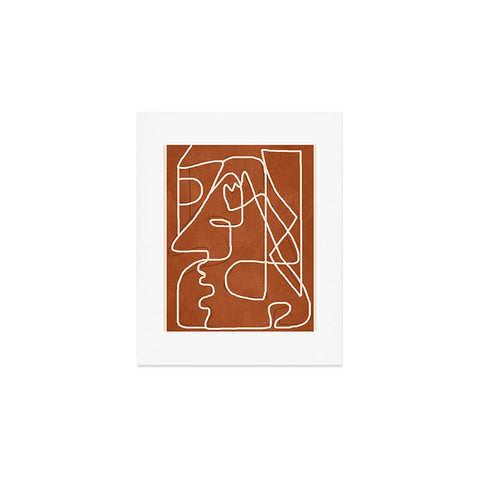 Nadja Abstract Face Sketch 4 Art Print