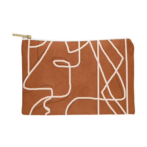 Nadja Abstract Face Sketch 4 Pouch