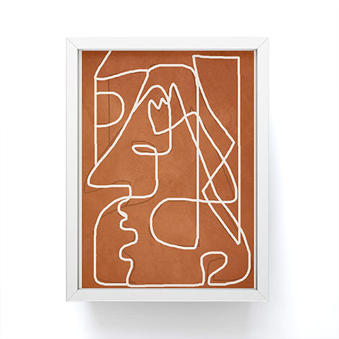Nadja Abstract Face Sketch 4 Framed Mini Art Print