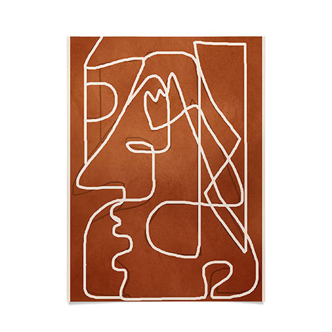 Nadja Abstract Face Sketch 4 Poster