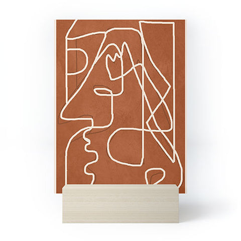 Nadja Abstract Face Sketch 4 Mini Art Print
