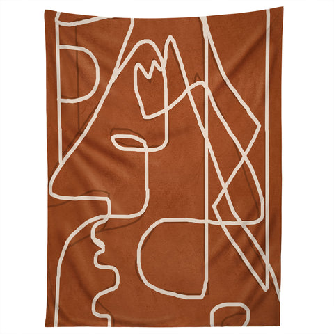 Nadja Abstract Face Sketch 4 Tapestry