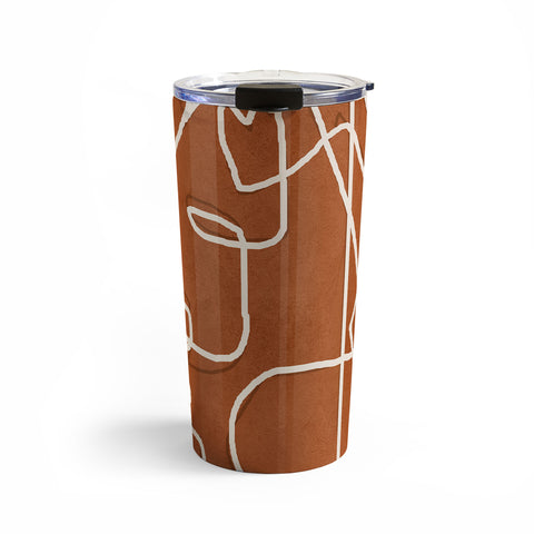 Nadja Abstract Face Sketch 4 Travel Mug