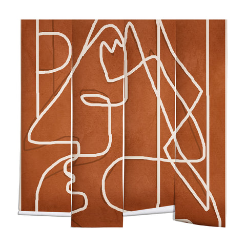 Nadja Abstract Face Sketch 4 Wall Mural