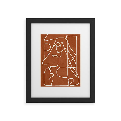 Nadja Abstract Face Sketch 4 Framed Art Print