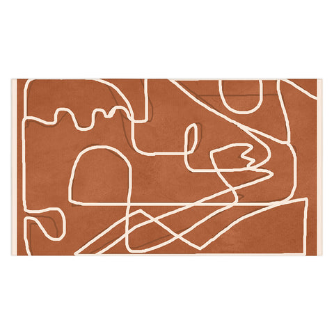 Nadja Abstract Face Sketch 4 Tablecloth
