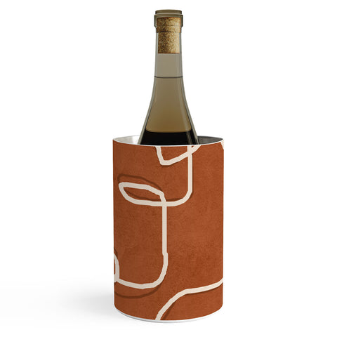 Nadja Abstract Face Sketch 4 Wine Chiller